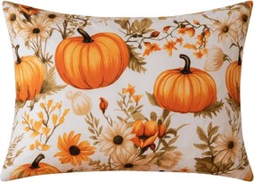 Fata de perna din microfibra FLOWERS AND PUMPKINS 50x70 cm, portocaliu