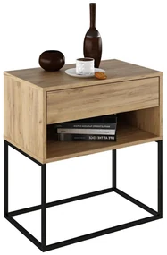 Noptieră Autor (stejar artisan + negru) . 1116236