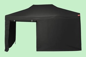 Perete lateral  4,5m cu ușă, Negru