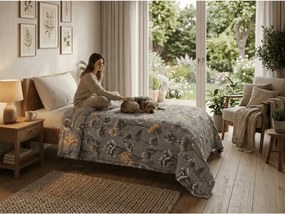 Plapuma de vara FLORVEX 140x200 cm, gri