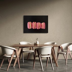 Tablou pe sticlă cu macarons (70x50 cm)