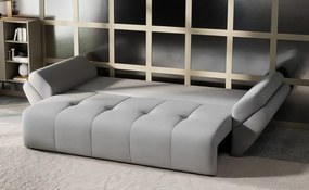 Canapea extensibilă dumonde cu ladă de depozitare si sezut confortabil din spuma high-density, Berlin Enjoy Grey 250x100 cm