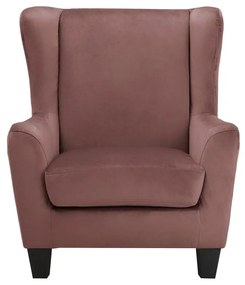Fotoliu roz wing cu tapițerie din catifea Zhili - Støraa