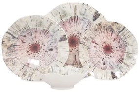 Set veselă 24 piese multicolor/porțelan