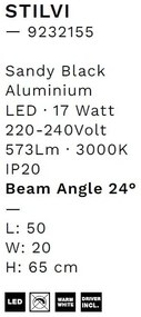 Lustra LED aplicata design minimalist STILVI 17W negru
