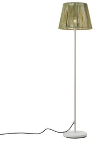 Lampă de podea de exterior albă cu abajur din frânghie verde IP44 / IP54 - Virginia Jayla