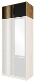 Suprastructură dulap Lenona Lux D2 (Stejar wotan + Negru) . 1104480