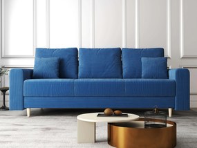 Canapea extensibilă dumonde cu ladă de depozitare si sezut confortabil din spuma high-density, Kronos Zoom Albastru 210x100 cm
