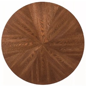 Masa rotunda de dining AMADEO 100x100 cm, decor nuc