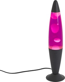Lampă de lavă roz cu ceară albă, inclusiv LED - Molten Lava