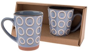 Căni albastre 2 buc. din ceramică 380 ml – Dakls