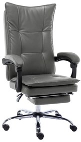 vidaXL Scaun de birou, antracit, piele ecologică