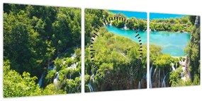 Tablou - Cascade (cu ceas) (90x30 cm)