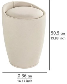 WENKO 22834100 - Taburet CANDY 36x50,5 cm bej/negru