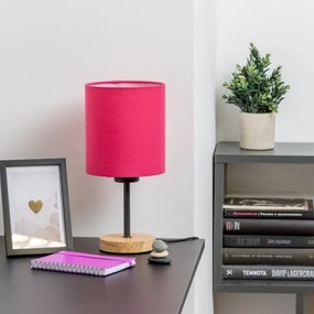 Lampă de masă Brilagi NUBILA WOOD 1xE27/25W/230V stejar/roz