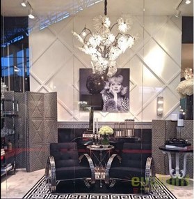 Covor modern din lana 100% APOLLO Negru/Alb 300x300 108537 HZ