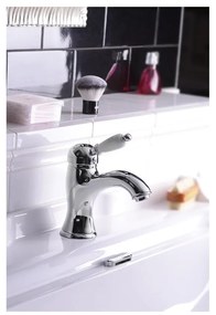 Baterie argintie pentru chiuvetă înaltă Kirké White – Sapho