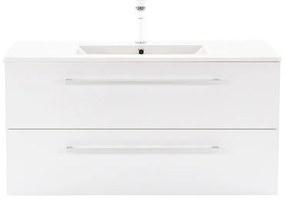 Dulap inferior Vario Clam 100 cu lavoar alb-alb