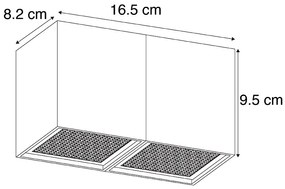 Spotlight de design negru cu 2 lumini - Qubo Honey