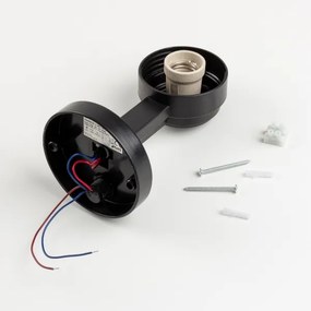 Brilagi - Aplică de exterior HARBOR cu senzor, 1xE27/40W/230V, IP33, negru/transparent