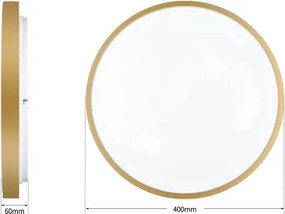 Brilagi - Lampă LED dimabilă GLASS POOL DOUBLE LED/48W/230V 40 cm aurie + telecomandă