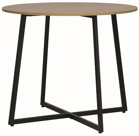 Masa Luna stejar/negru ø90/h76 cm