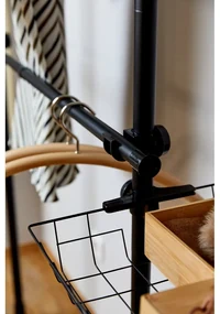 Suport telescopic pentru haine Wenko Herkules Duo, negru