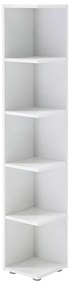 Etajera de colt 24x25x142 cm PAL Alb
