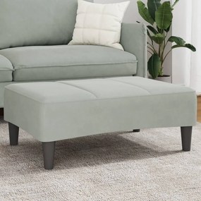 vidaXL Taburet, gri deschis, 77x55x31 cm, catifea
