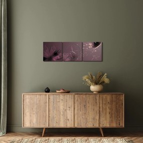 Tablou - Floare și fluture (cu ceas) (90x30 cm)