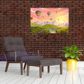 Tablou - Baloane deasupra unui peisaj (90x60 cm)