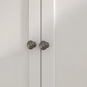 HOMCOM bufetieră înaltă de bucătărie cu 4 dulapuri, 2 sertare și blat central, 100x40x180 cm, alb | Aosom Romania
