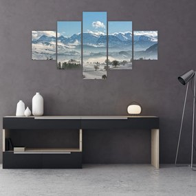 Tablou cu munții înzăpeziți (125x70 cm), în 40 de alte dimensiuni noi