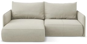 Colțar crem extensibil/cu spațiu de depozitare (cu colț pe partea stângă) Nanea – Makamii