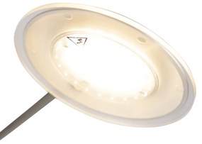 Lampă de podea modernă din oțel incluzând LED cu braț de citit - Ibiza