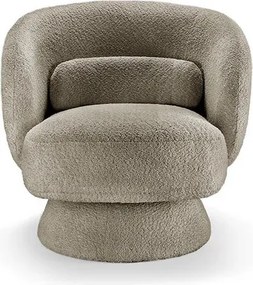 Fotoliu pivotant tesatura boucle taupe BOSSA NOVA
