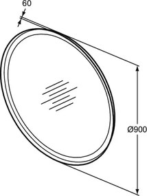 Oglinda cu iluminare LED Ideal Standard Atelier Conca 90 cm