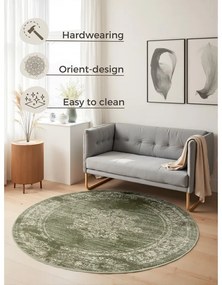 Covor verde rotund ø 120 cm Gloria Lydia – Hanse Home