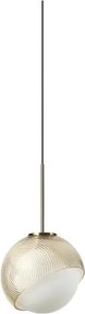 Ideal Lux - Candelabru LED suspendat pe cablu BLOOM, 1xG9/3W/230V, Ø11,5 cm, auriu/bej fumuriu
