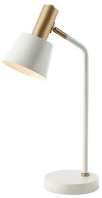 Veioza, lampa de masa design modern Bing alb, auriu