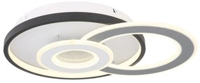 Plafoniera LED dimabil cu telecomanda design modern Brienna alb, gri