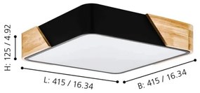 Eglo 99389 - Plafonieră GRIMALDINO 2xE27/28W/230V