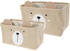 Hatu Set de coșuri textile pentru copii, bej , 2buc