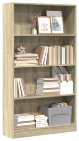 vidaXL Bibliotecă, stejar sonoma, 80x24x143 cm, lemn prelucrat