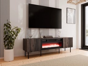 Masă TV cu șemineu electric Orlandio 180 (nuc warmia). 1122774