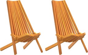 vidaXL Scaun 2 pcs Maro 69 x 56 x 84 cm Lemn Solid de Acacia