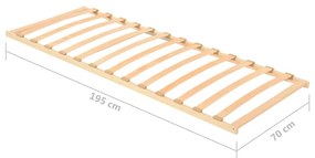 Baza de pat cu sipci, 13 sipci, 70x200 cm 70 x 200 cm, Fix