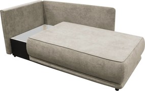 Canapea extensibilă, bej gri Taupe, pe stânga, LIAMI