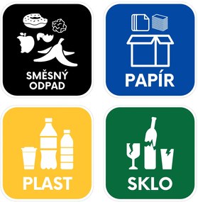 Autocolante pentru coșuri de gunoi, multicolore