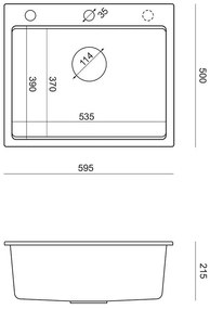 Chiuveta din granit KURT 110 WORKSTATION Grey Metallic